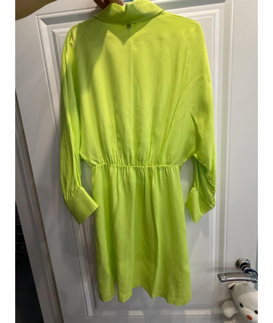 LIU JO Салатовыое вискозное коктейльное платье, фото 2