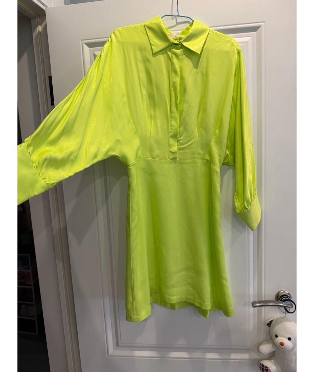 LIU JO Салатовыое вискозное коктейльное платье, фото 6