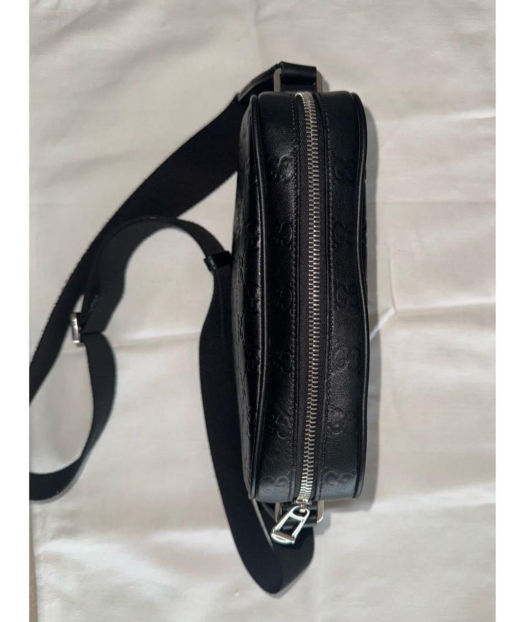 GUCCI Черная кожаная сумка на плечо, фото 3