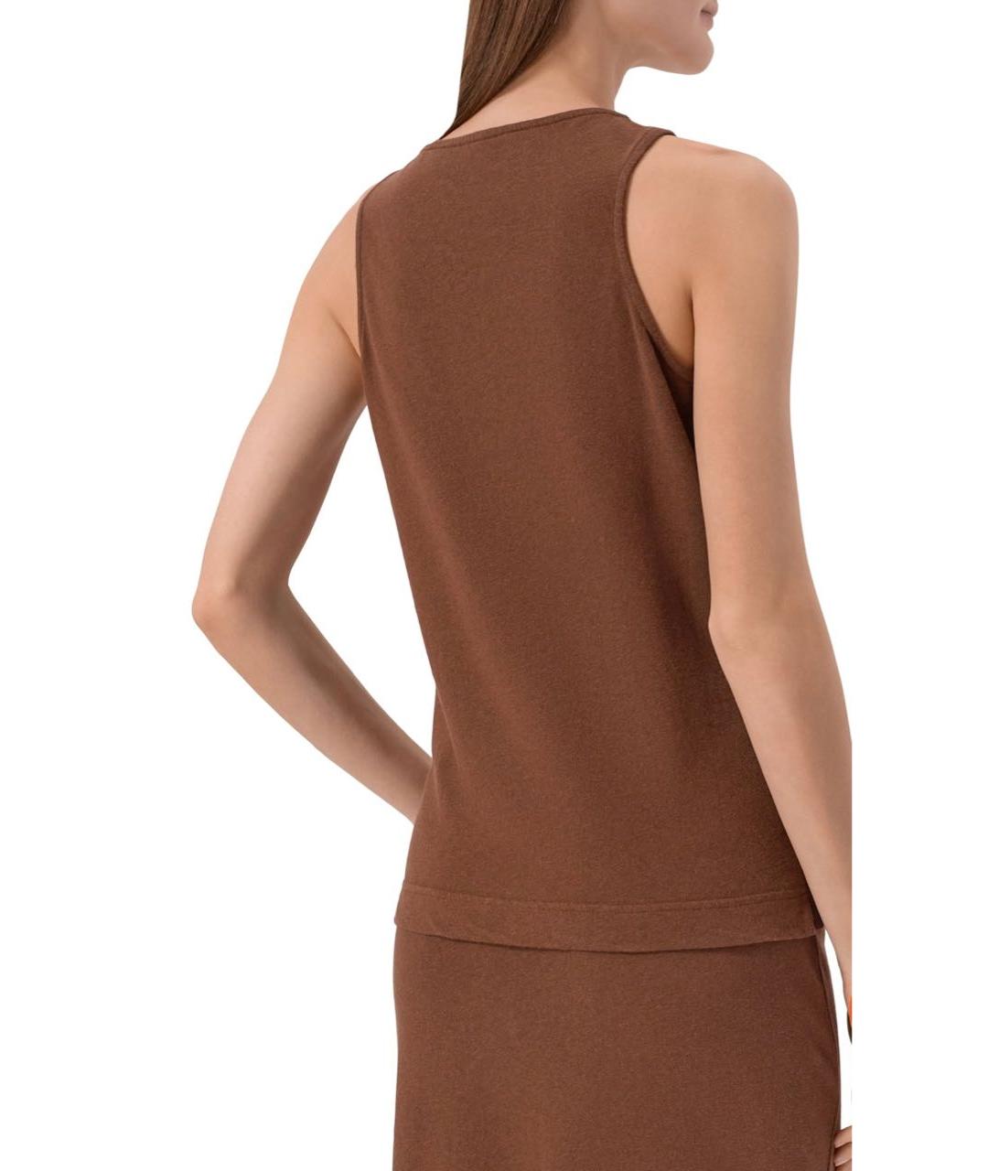 ZADIG & VOLTAIRE Коричневая хлопковая майка, фото 2