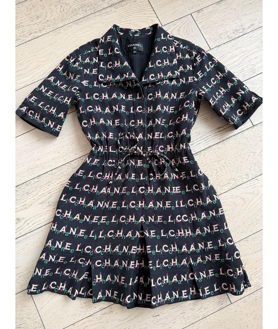 CHANEL Мульти шелковое повседневное платье, фото 7