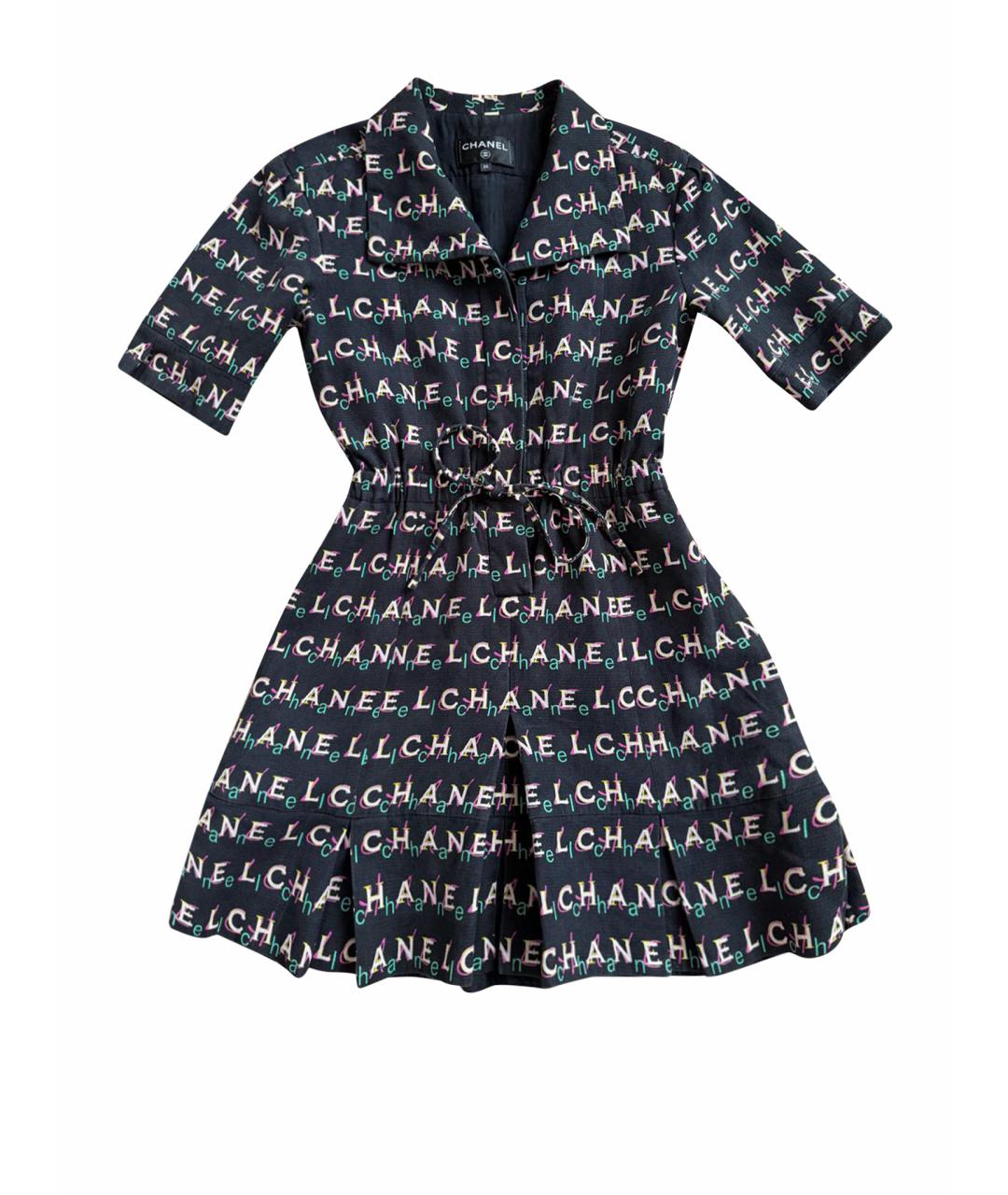 CHANEL Мульти шелковое повседневное платье, фото 1