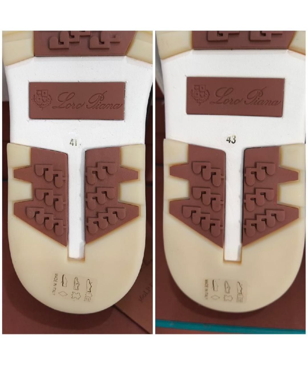 LORO PIANA Черные текстильные низкие кроссовки / кеды, фото 5