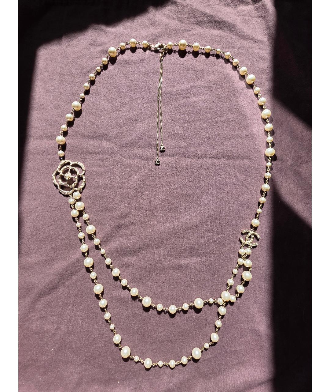 CHANEL Золотое металлическое колье, фото 6