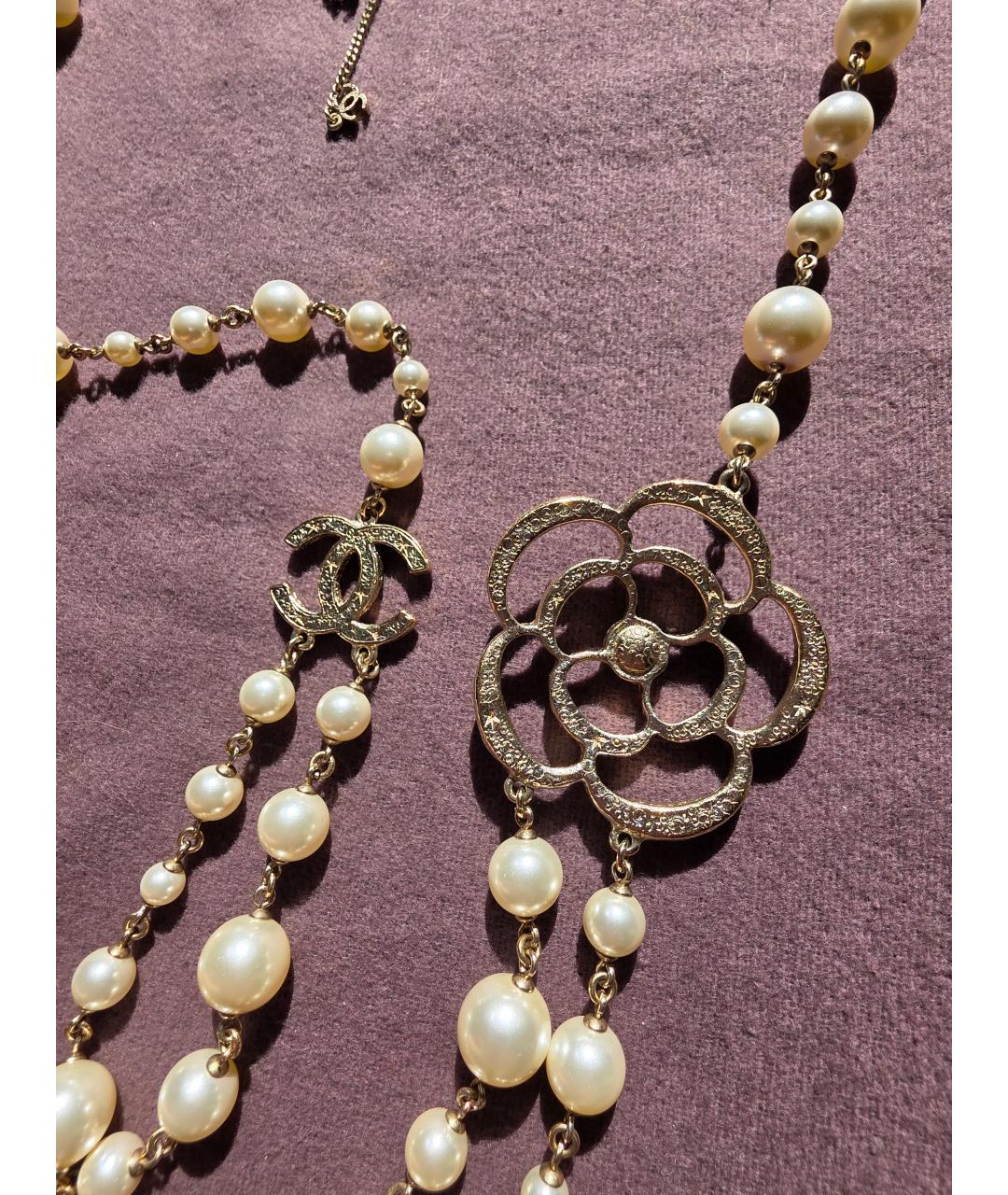 CHANEL Золотое металлическое колье, фото 3