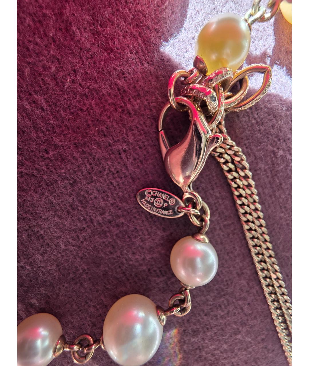 CHANEL Золотое металлическое колье, фото 4