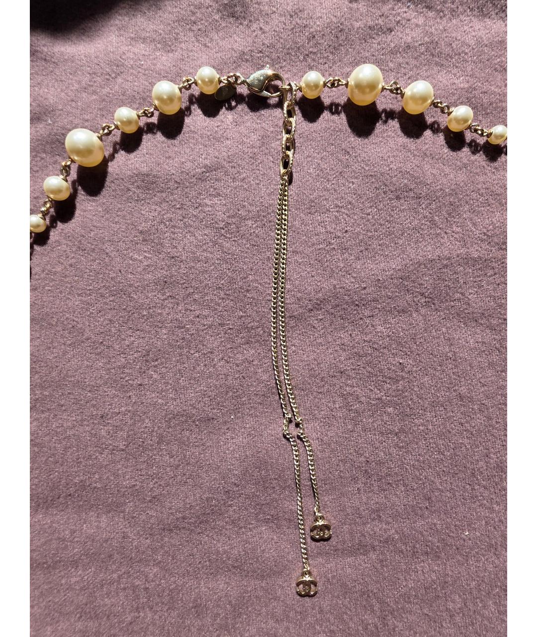 CHANEL Золотое металлическое колье, фото 5