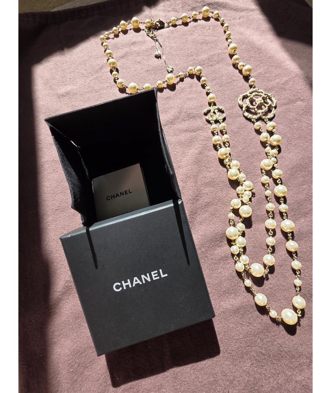 CHANEL Золотое металлическое колье, фото 7