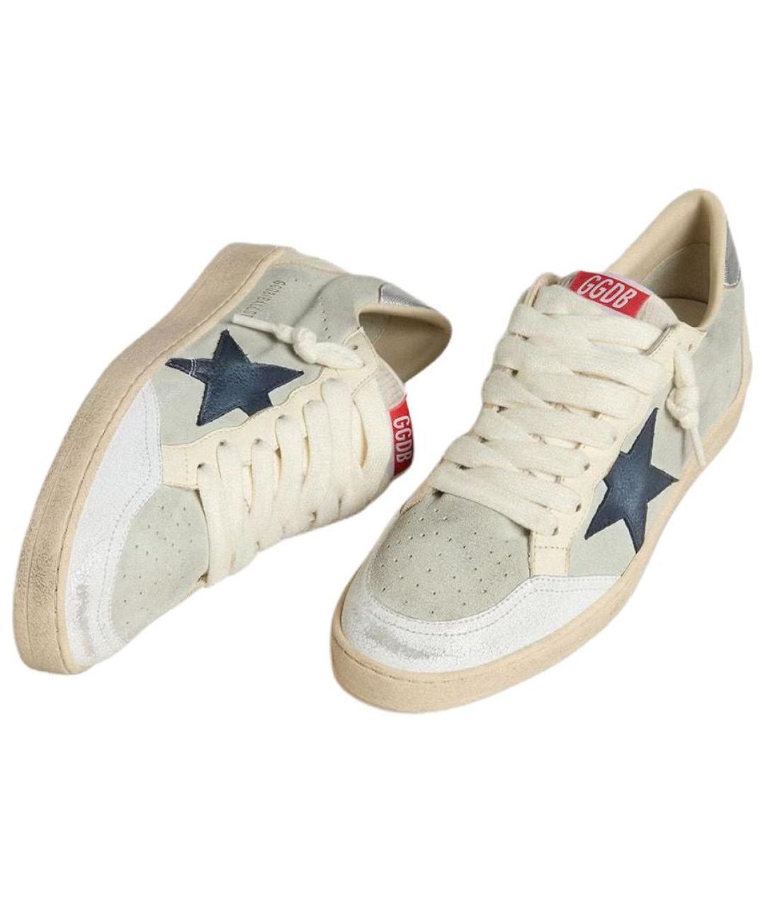 GOLDEN GOOSE DELUXE BRAND Серые замшевые низкие кроссовки / кеды, фото 3