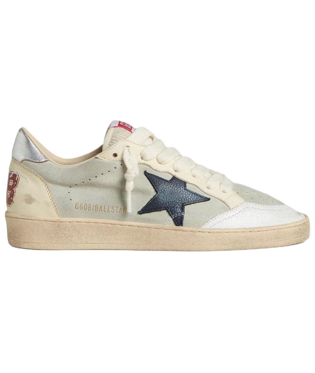 GOLDEN GOOSE DELUXE BRAND Серые замшевые низкие кроссовки / кеды, фото 1
