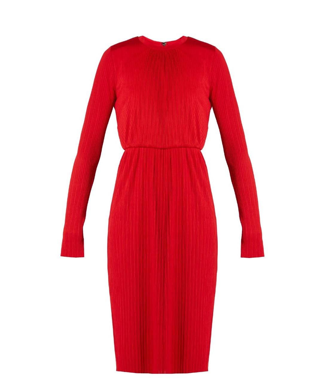 MAX MARA Красное вискозное повседневное платье, фото 9