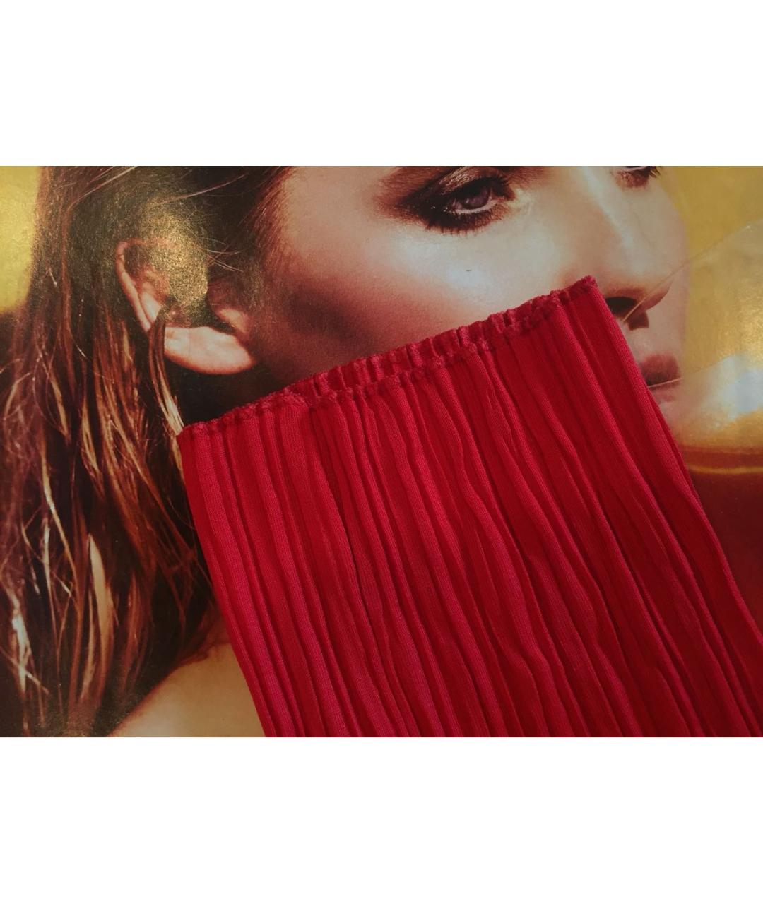 MAX MARA Красное вискозное повседневное платье, фото 8