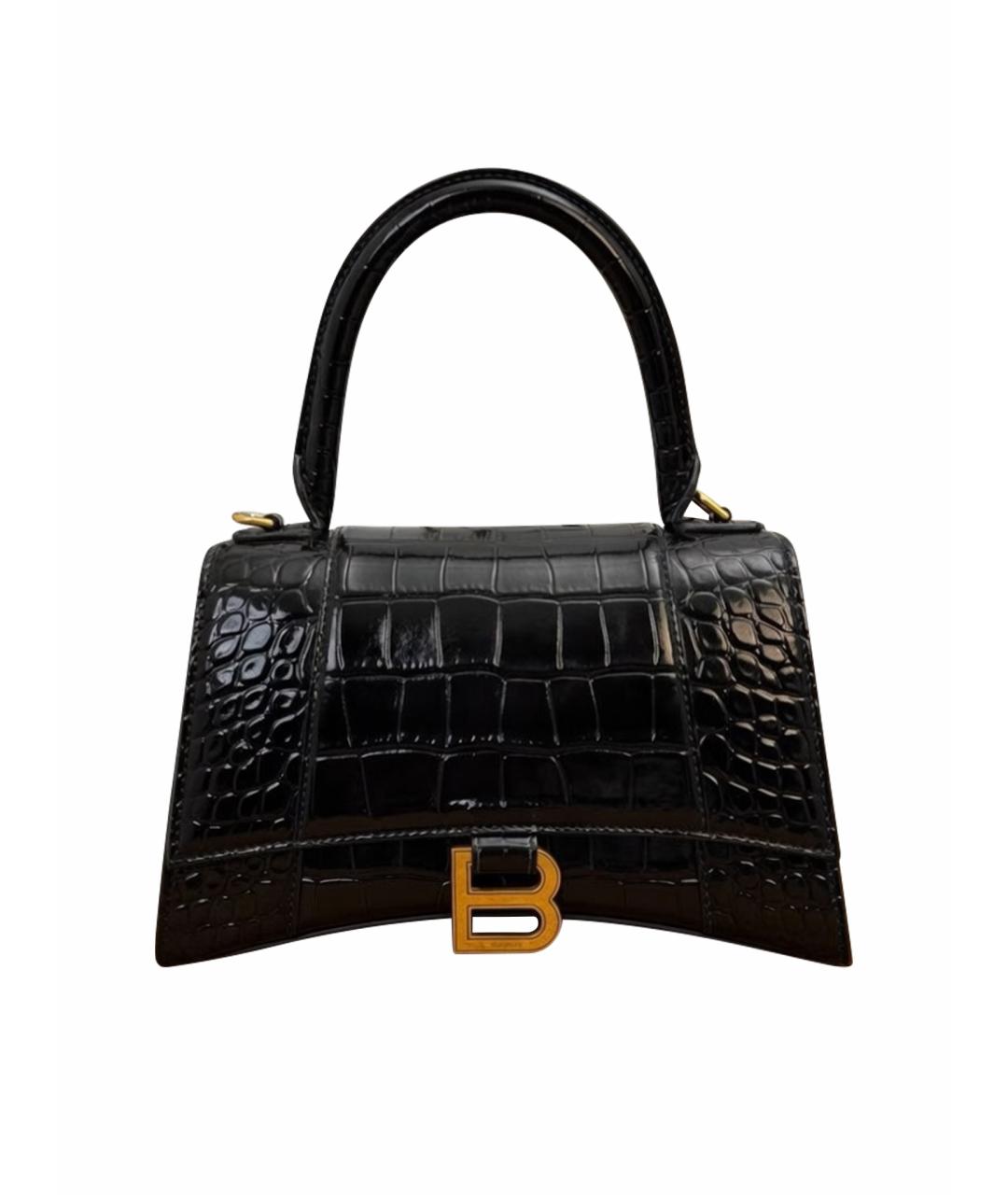 BALENCIAGA Черная кожаная сумка через плечо, фото 1