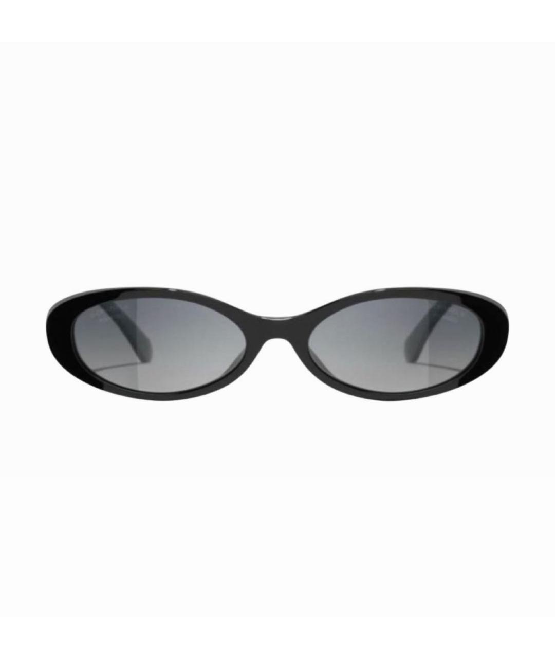 CHANEL Черные пластиковые солнцезащитные очки, фото 1