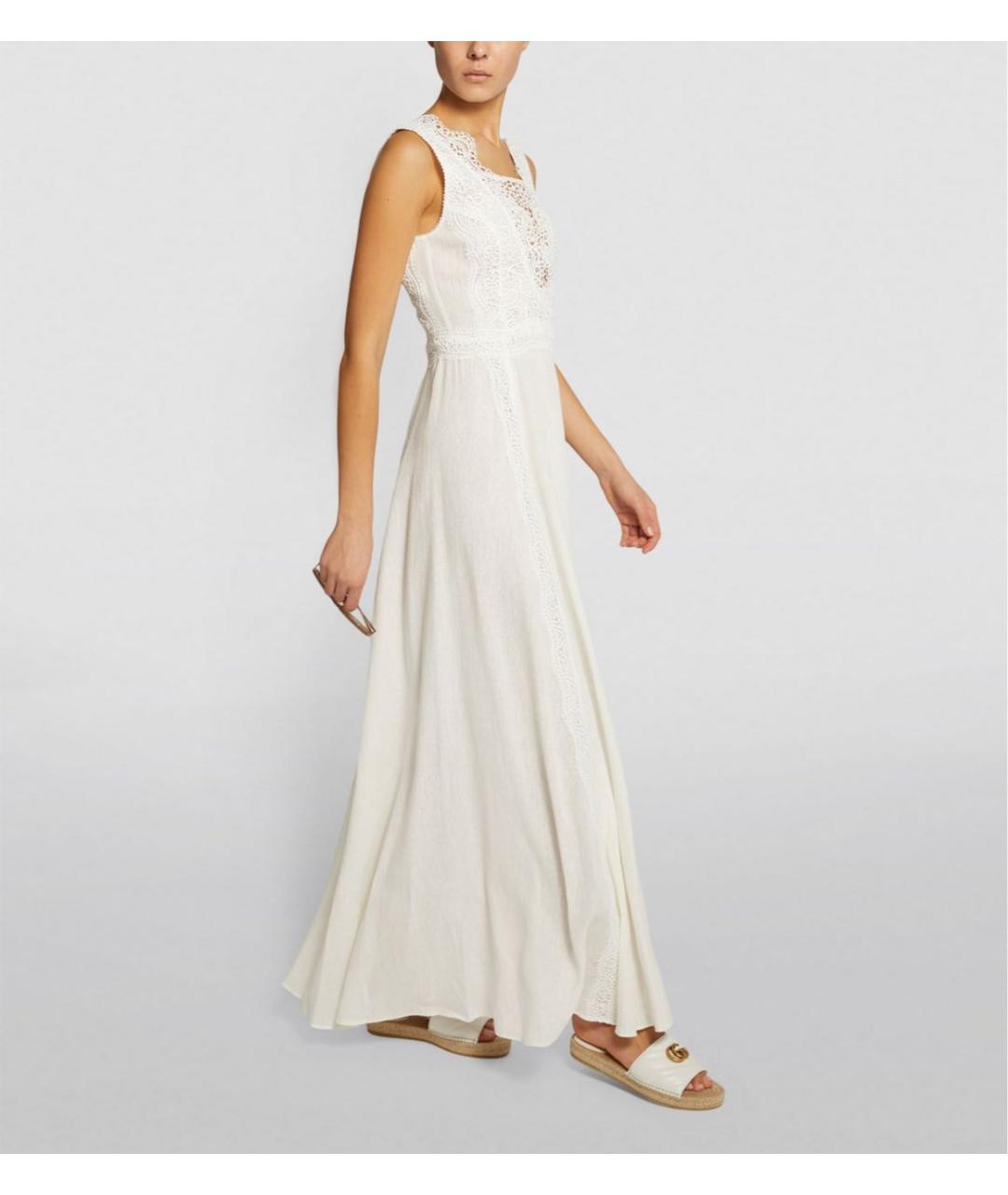 ERMANNO SCERVINO Белое льняное коктейльное платье, фото 4