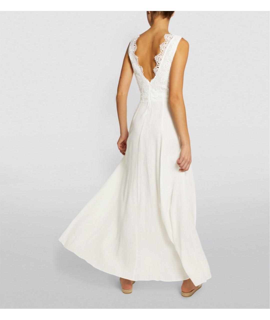 ERMANNO SCERVINO Белое льняное коктейльное платье, фото 5