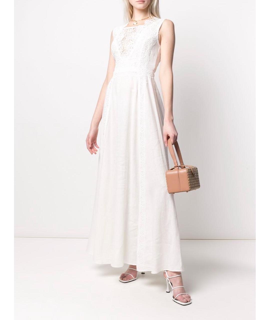 ERMANNO SCERVINO Белое льняное коктейльное платье, фото 2