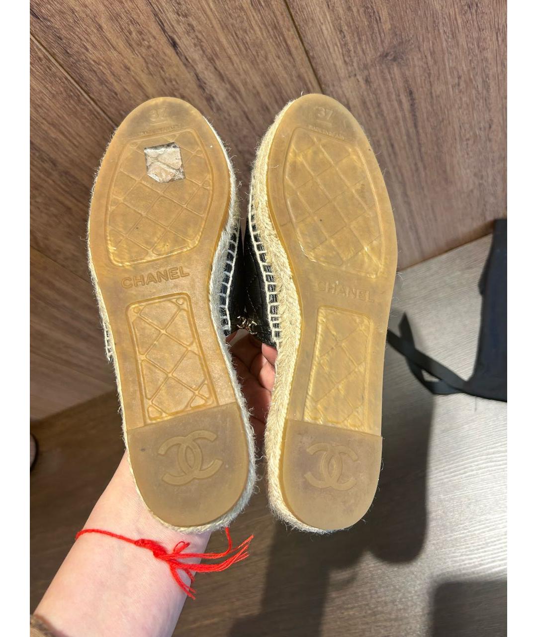 CHANEL Черные кожаные мюли, фото 7