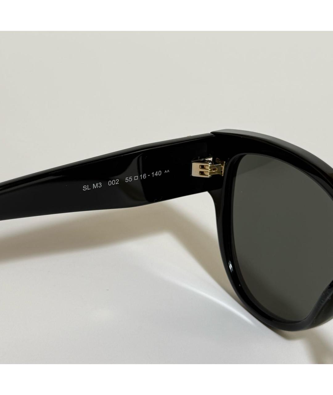 SAINT LAURENT Черные пластиковые солнцезащитные очки, фото 4