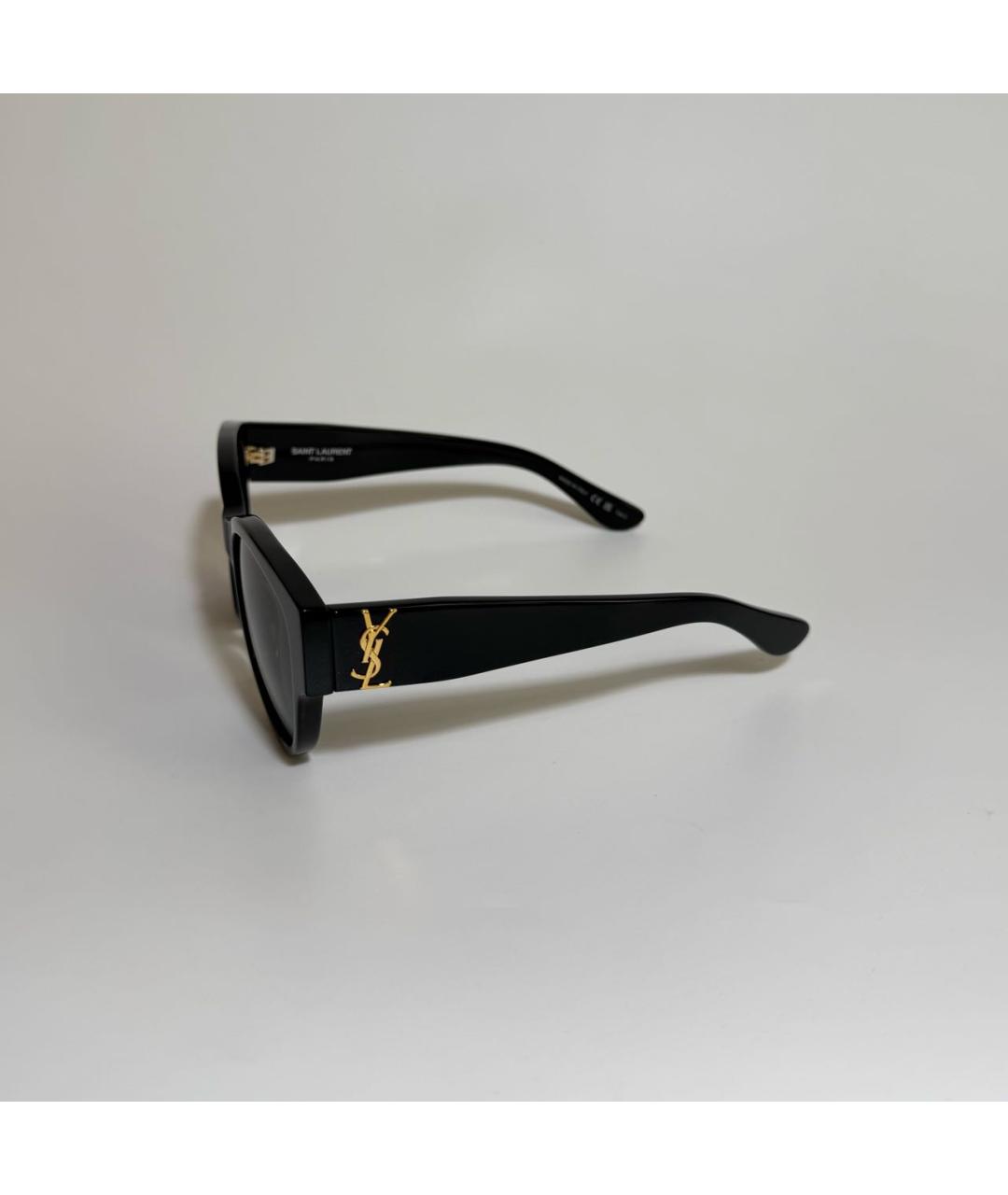 SAINT LAURENT Черные пластиковые солнцезащитные очки, фото 2