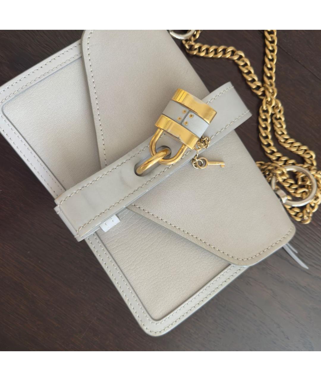 CHLOE Голубая кожаная сумка через плечо, фото 6