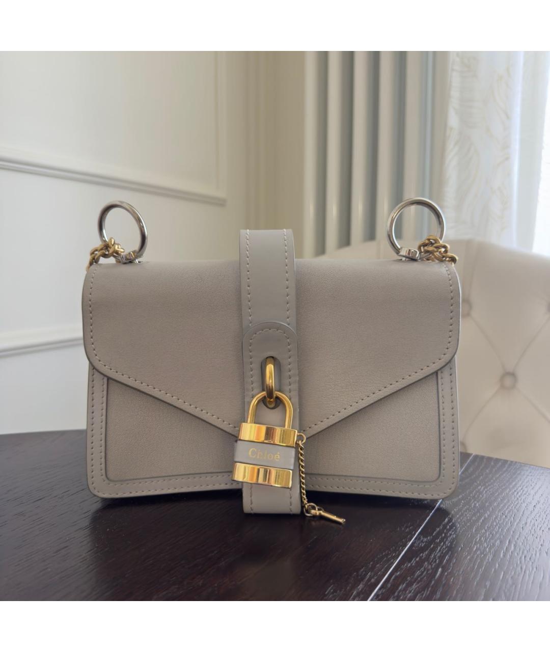 CHLOE Голубая кожаная сумка через плечо, фото 9