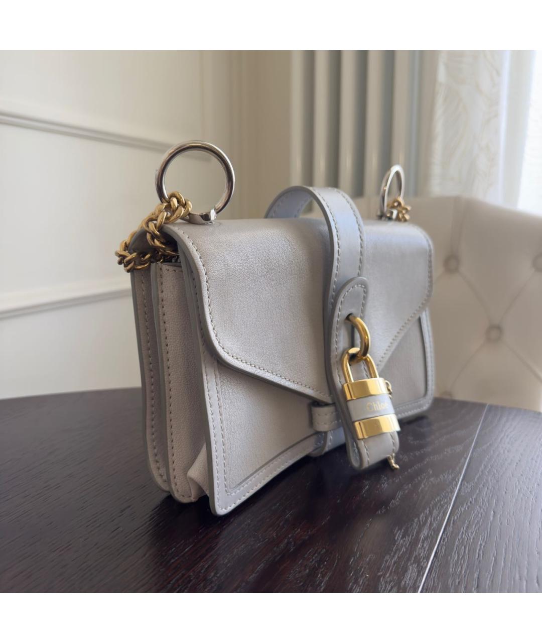 CHLOE Голубая кожаная сумка через плечо, фото 2