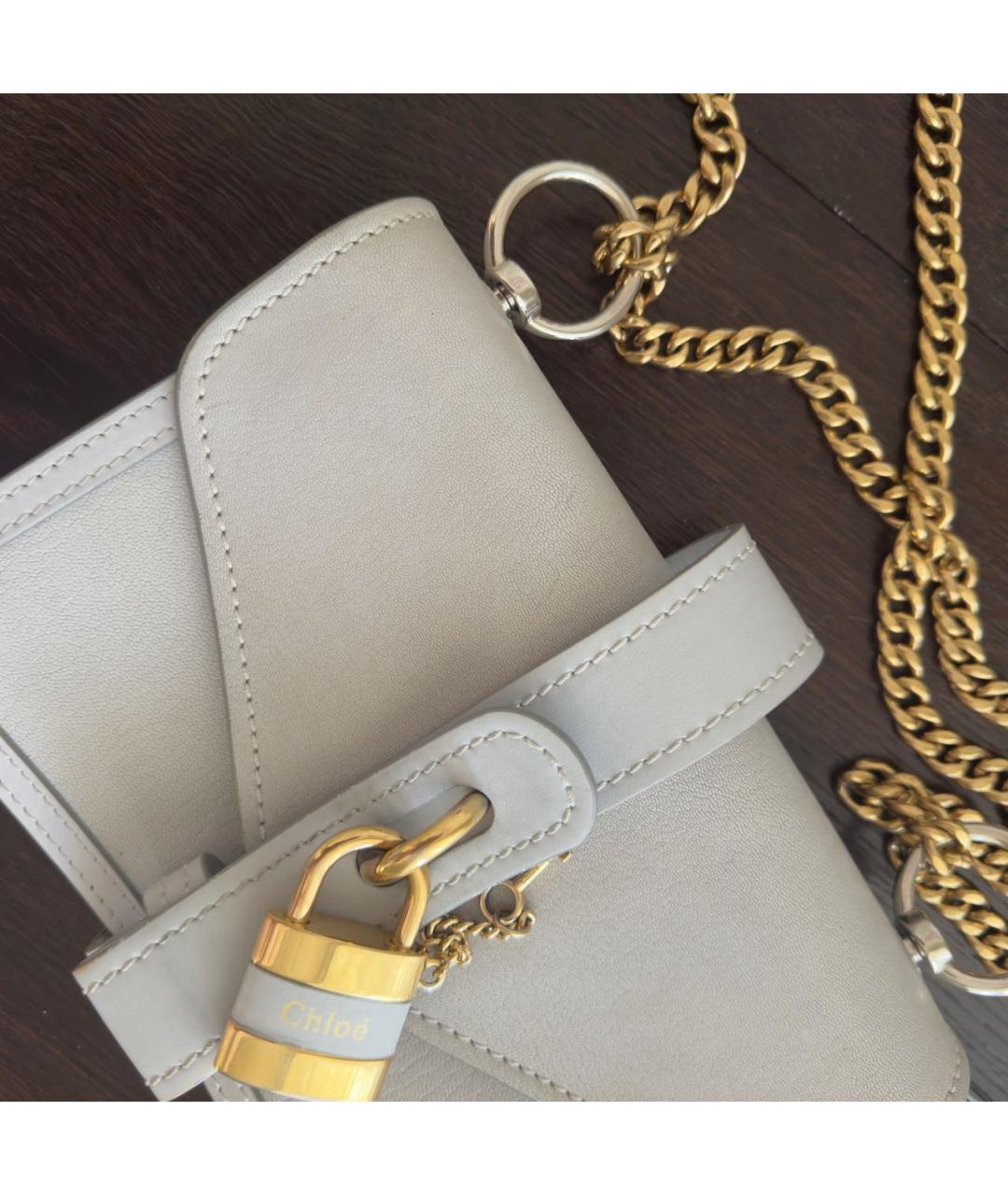 CHLOE Голубая кожаная сумка через плечо, фото 7