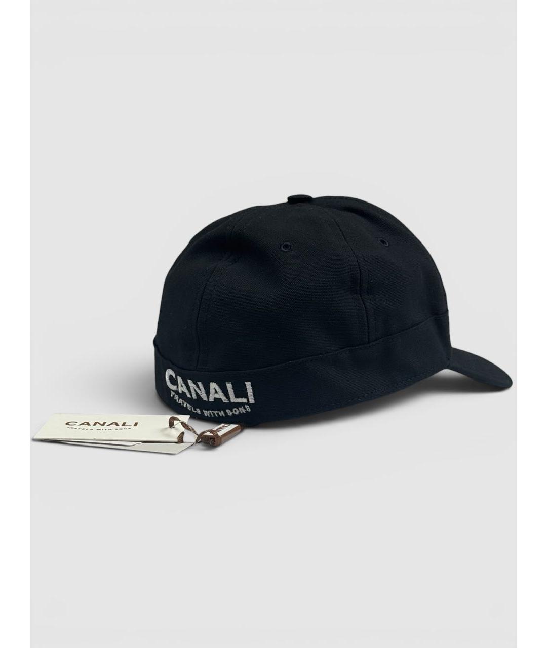 CANALI Черная хлопковая кепка, фото 3