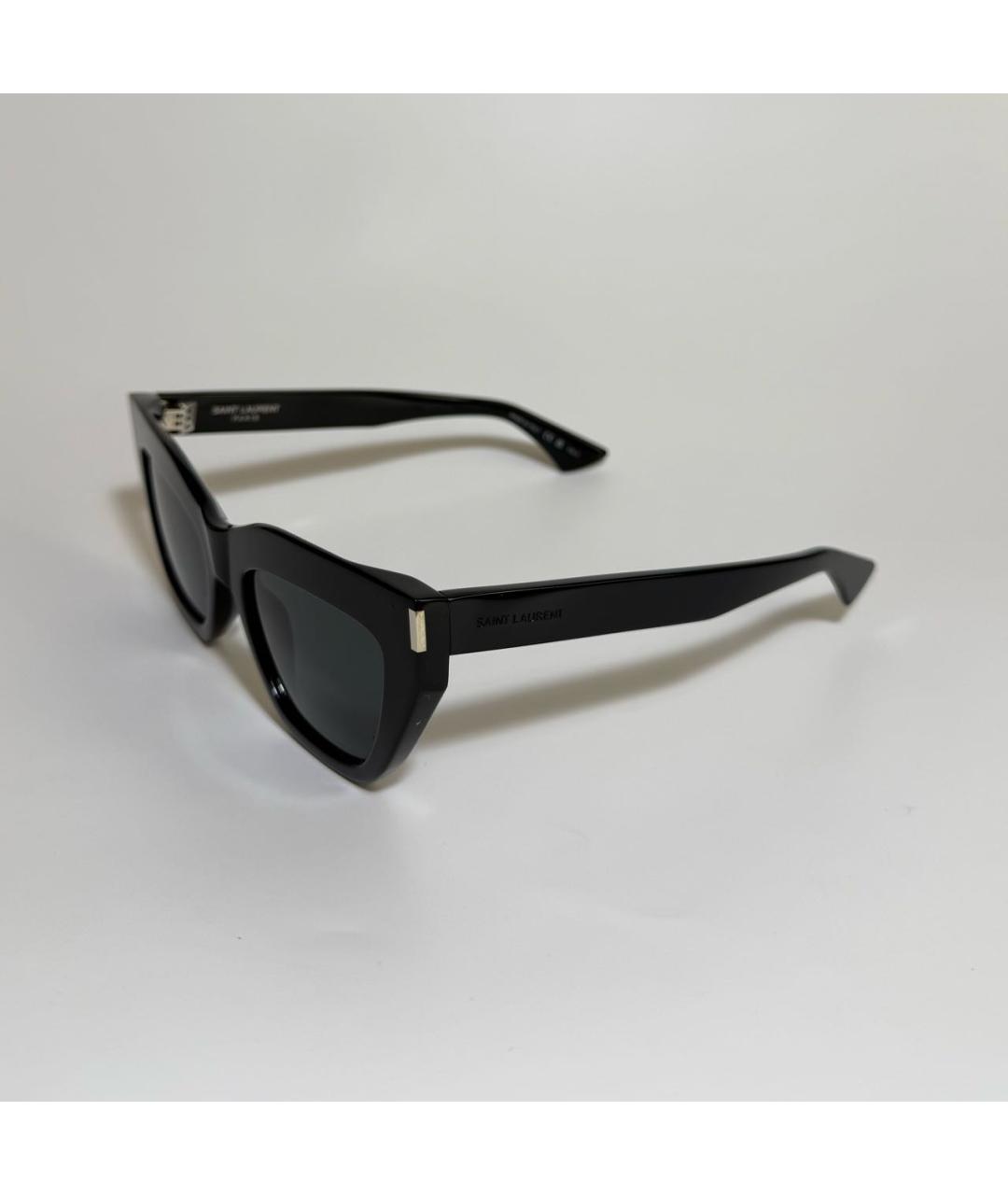 SAINT LAURENT Черные пластиковые солнцезащитные очки, фото 2
