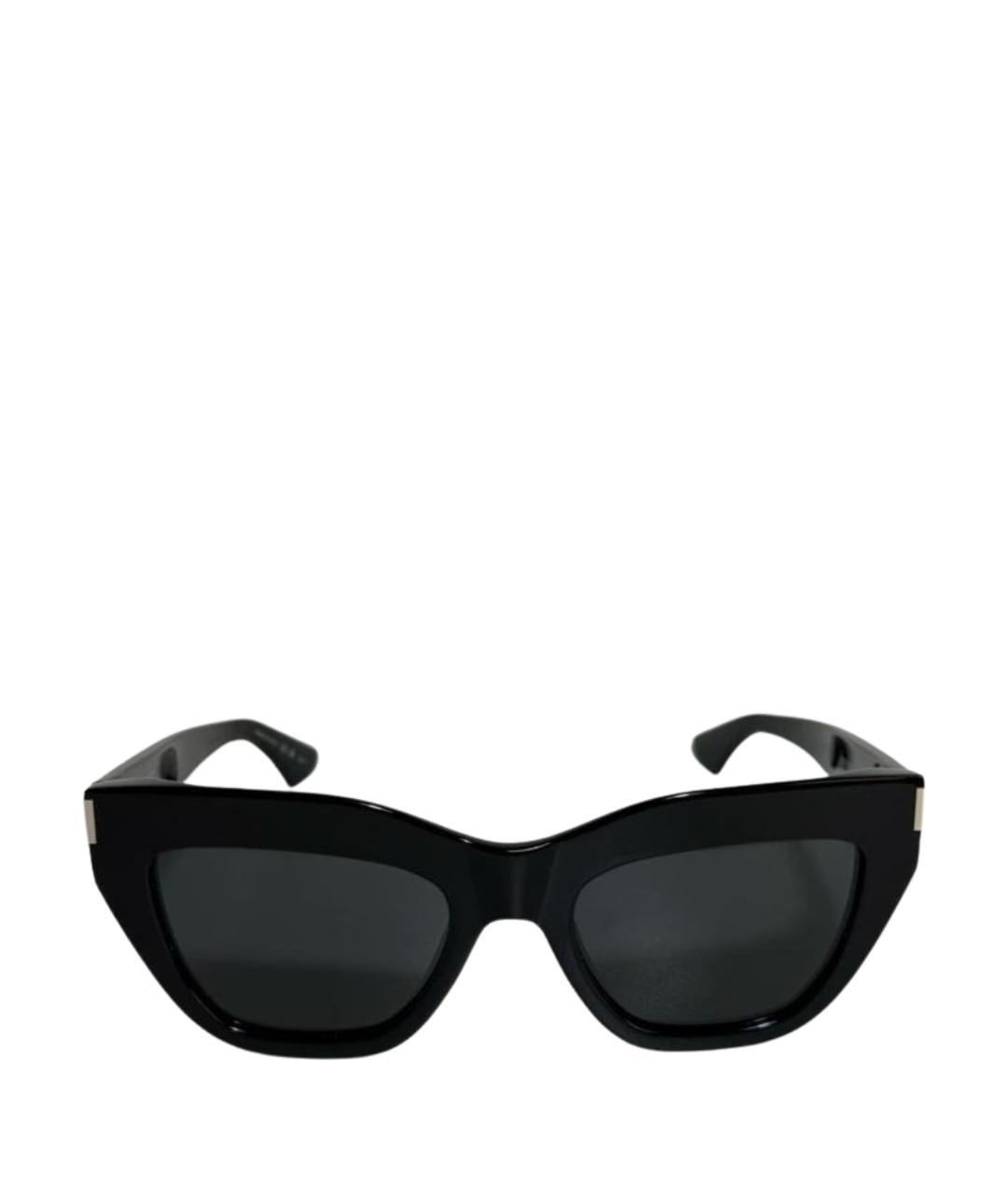 SAINT LAURENT Черные пластиковые солнцезащитные очки, фото 1