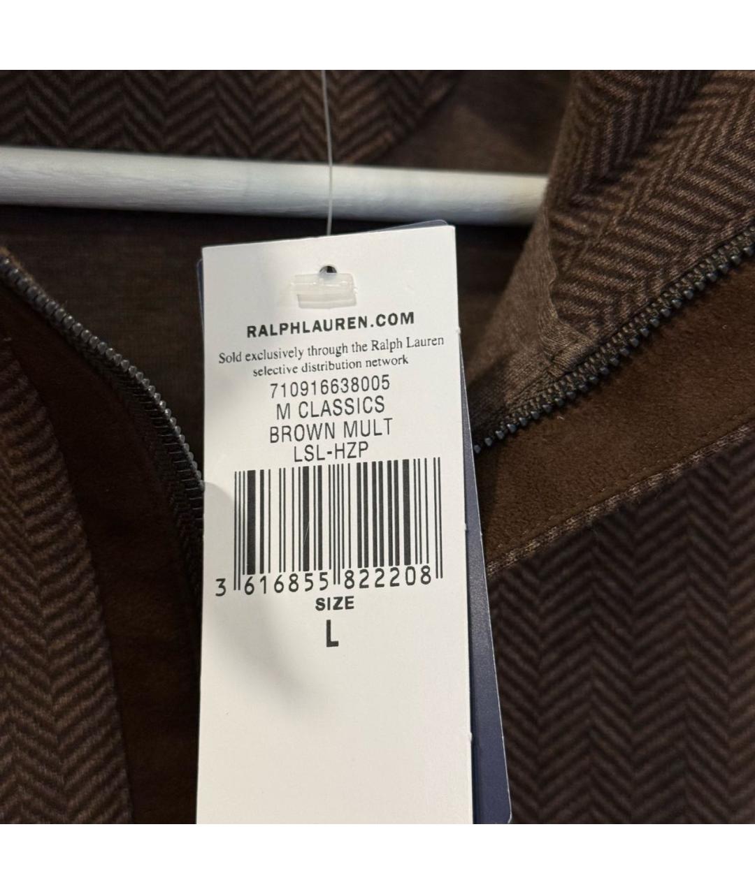 POLO RALPH LAUREN Коричневый хлопковый джемпер / свитер, фото 4