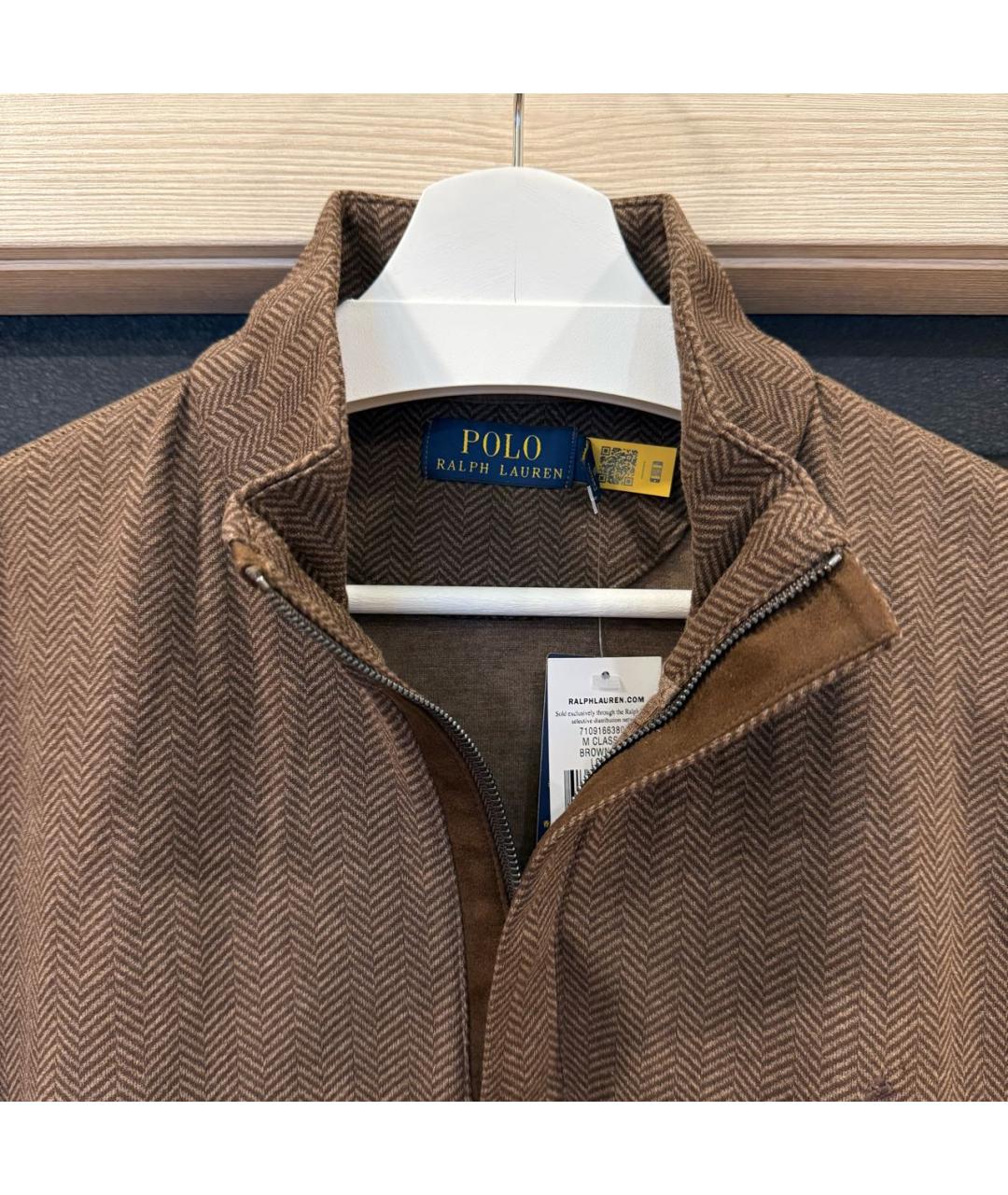 POLO RALPH LAUREN Коричневый хлопковый джемпер / свитер, фото 3