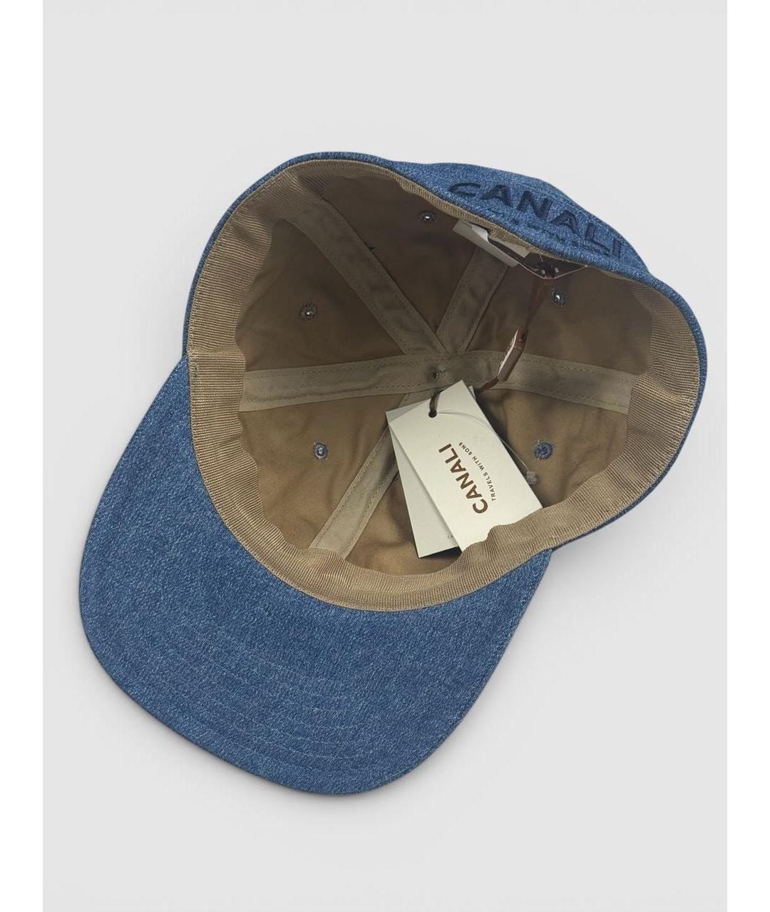 CANALI Синяя хлопковая кепка, фото 6