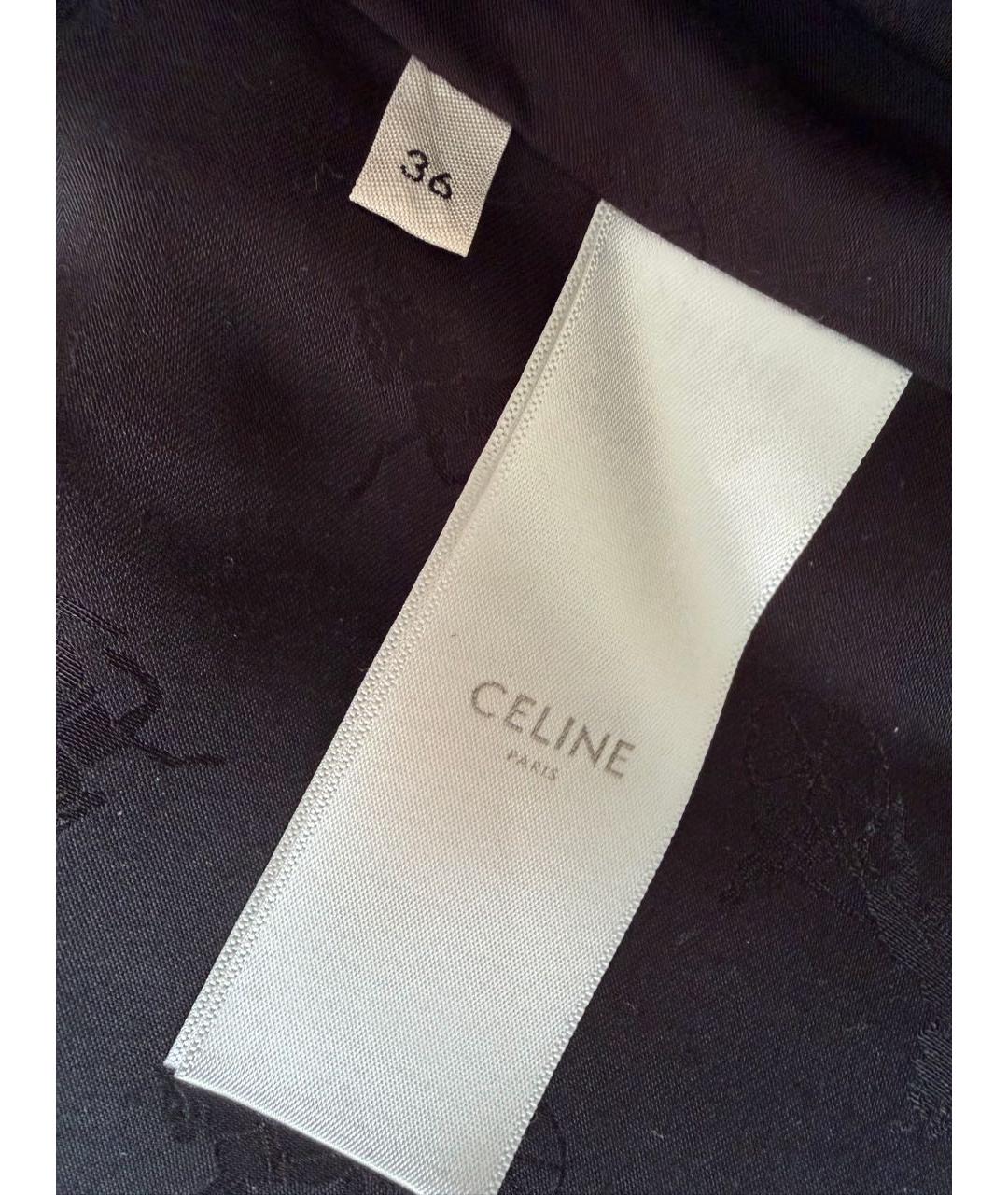 CELINE Черный твидовый жакет/пиджак, фото 5