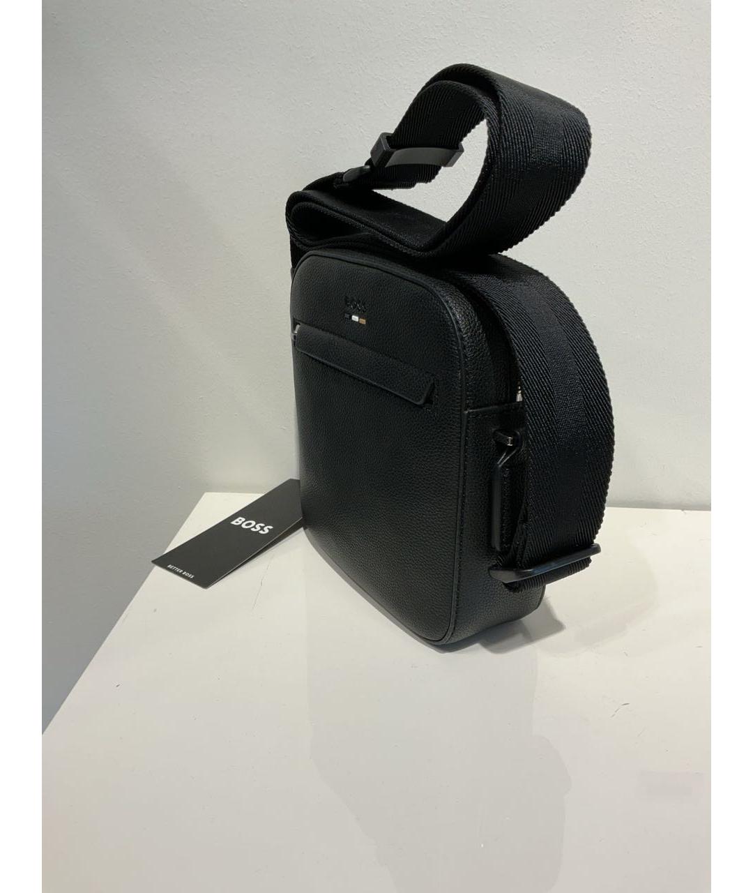 HUGO BOSS Черная сумка на плечо из искусственной кожи, фото 3