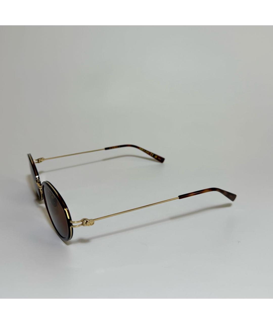 GUCCI Коричневые металлические солнцезащитные очки, фото 2