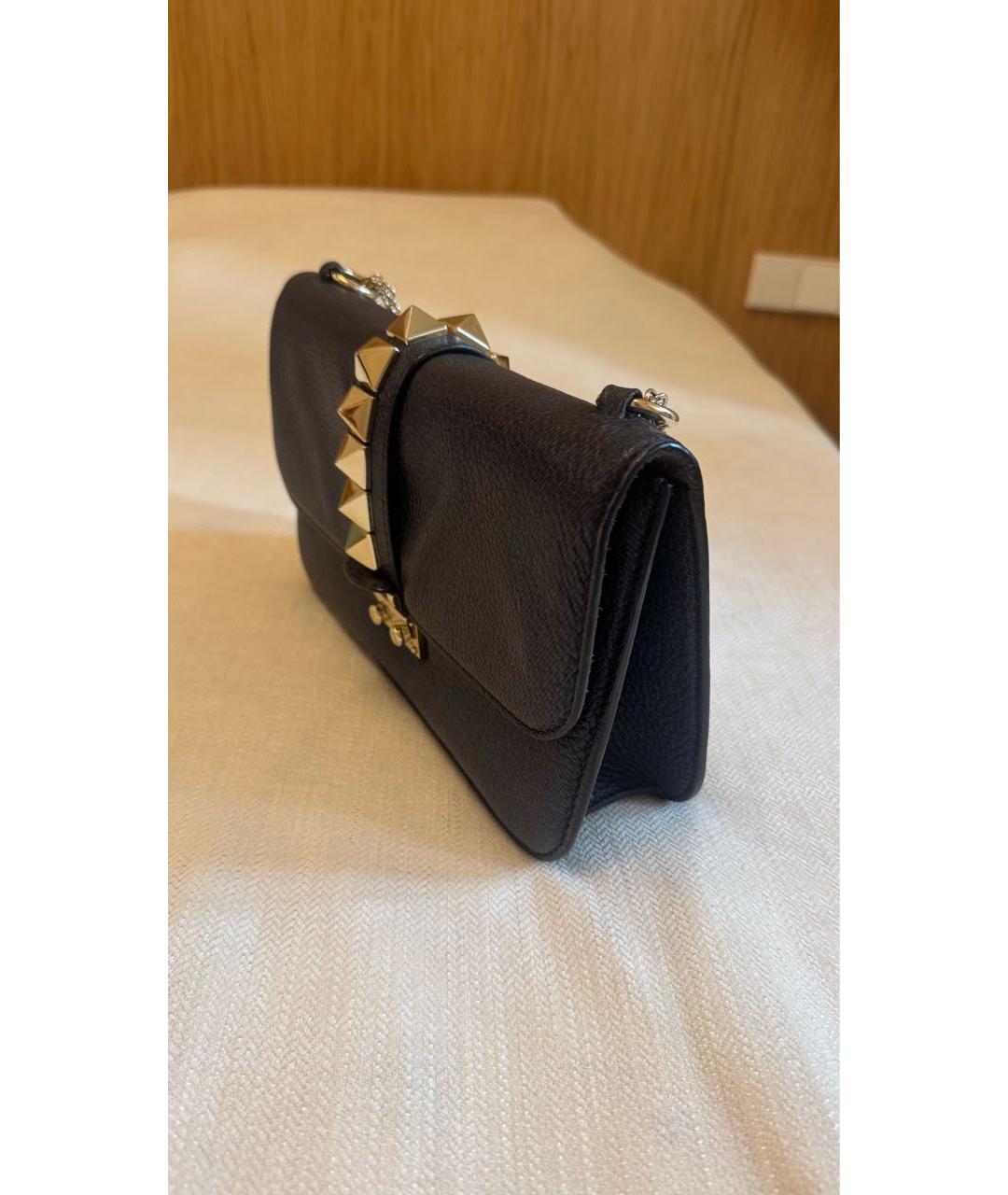 VALENTINO Темно-синяя кожаная сумка через плечо, фото 2