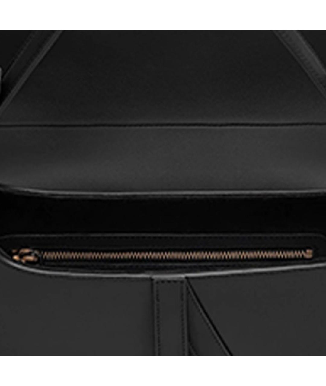 CHRISTIAN DIOR Черная кожаная сумка через плечо, фото 4