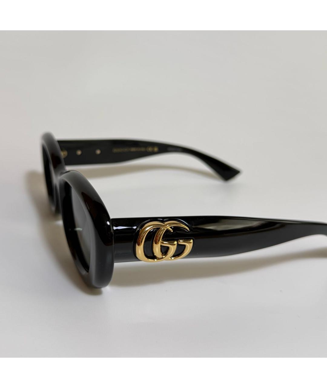 GUCCI Черные пластиковые солнцезащитные очки, фото 3