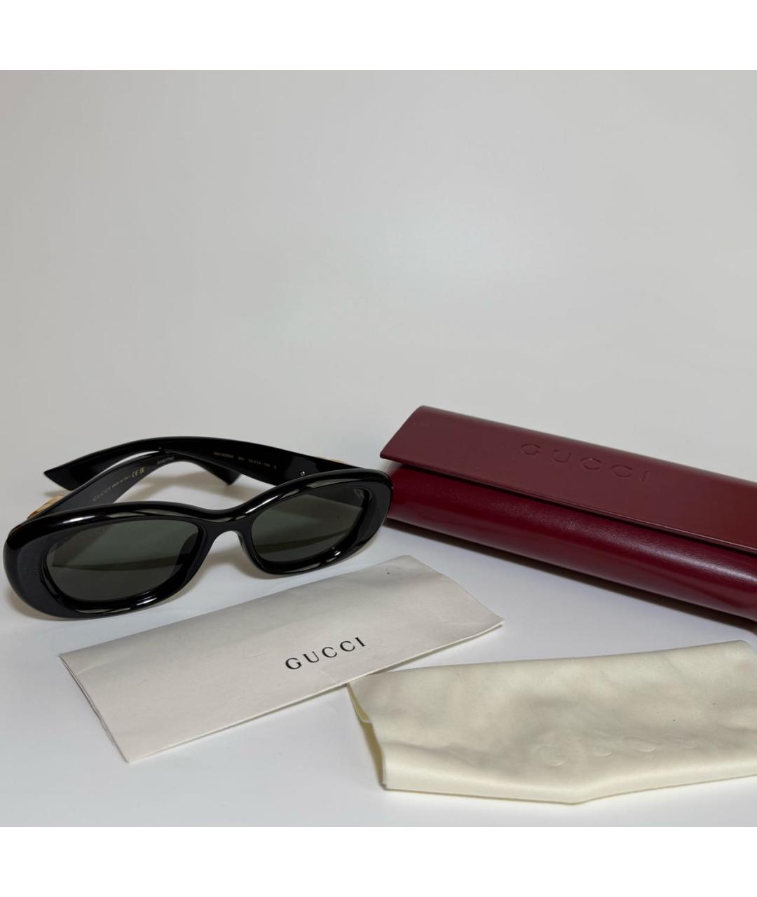 GUCCI Черные пластиковые солнцезащитные очки, фото 5