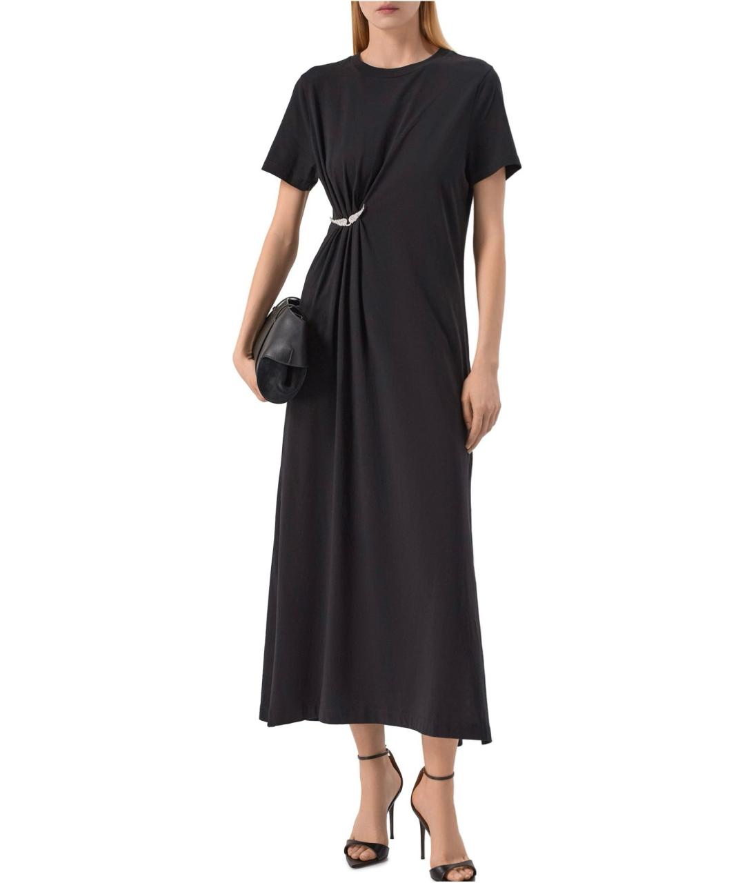 ZADIG & VOLTAIRE Черное хлопковое повседневное платье, фото 3