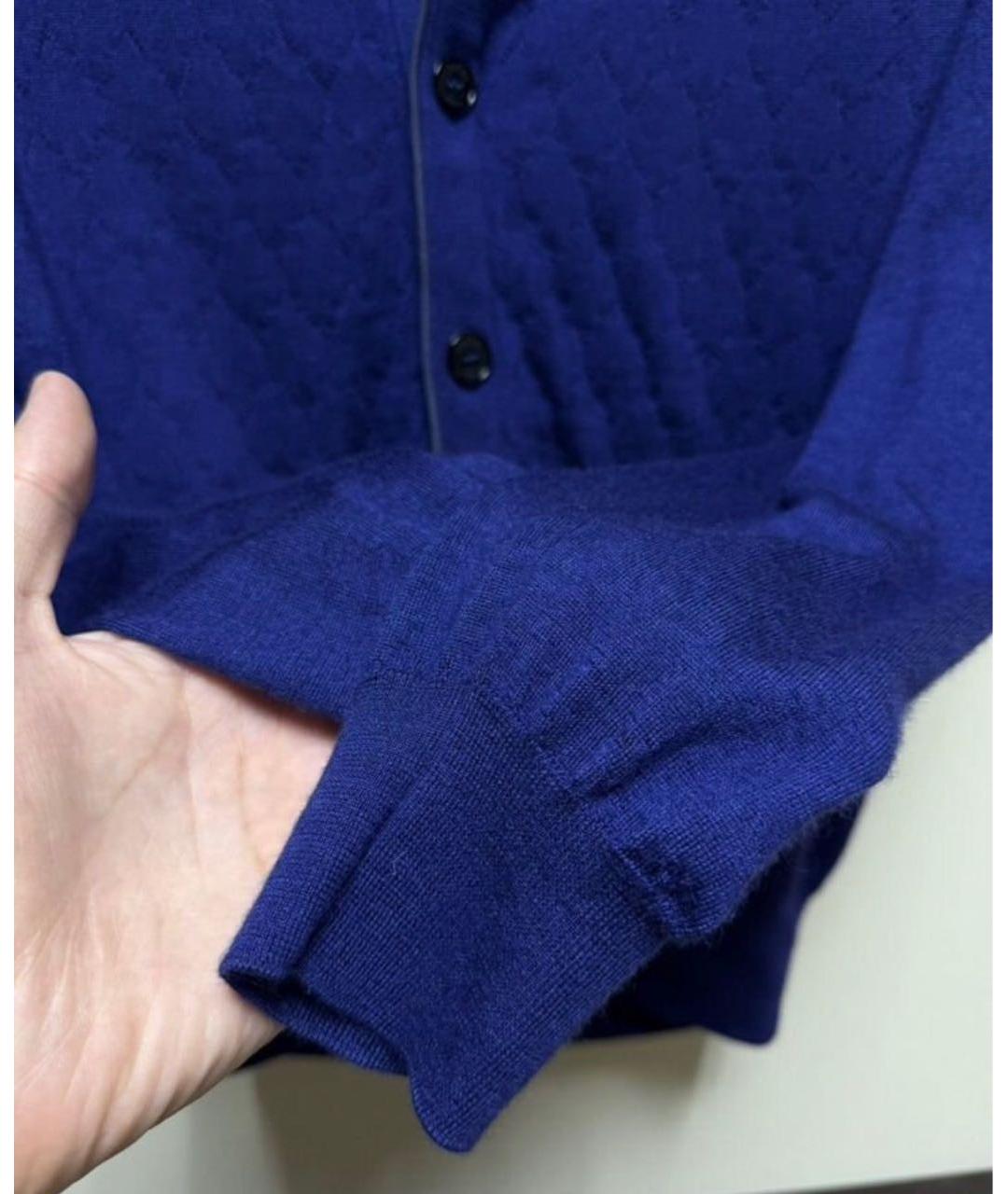 ZILLI Синий кашемировый кардиган, фото 6