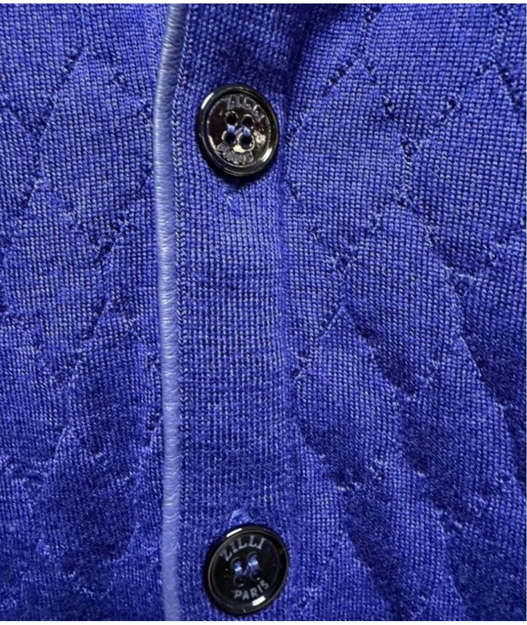 ZILLI Синий кашемировый кардиган, фото 7