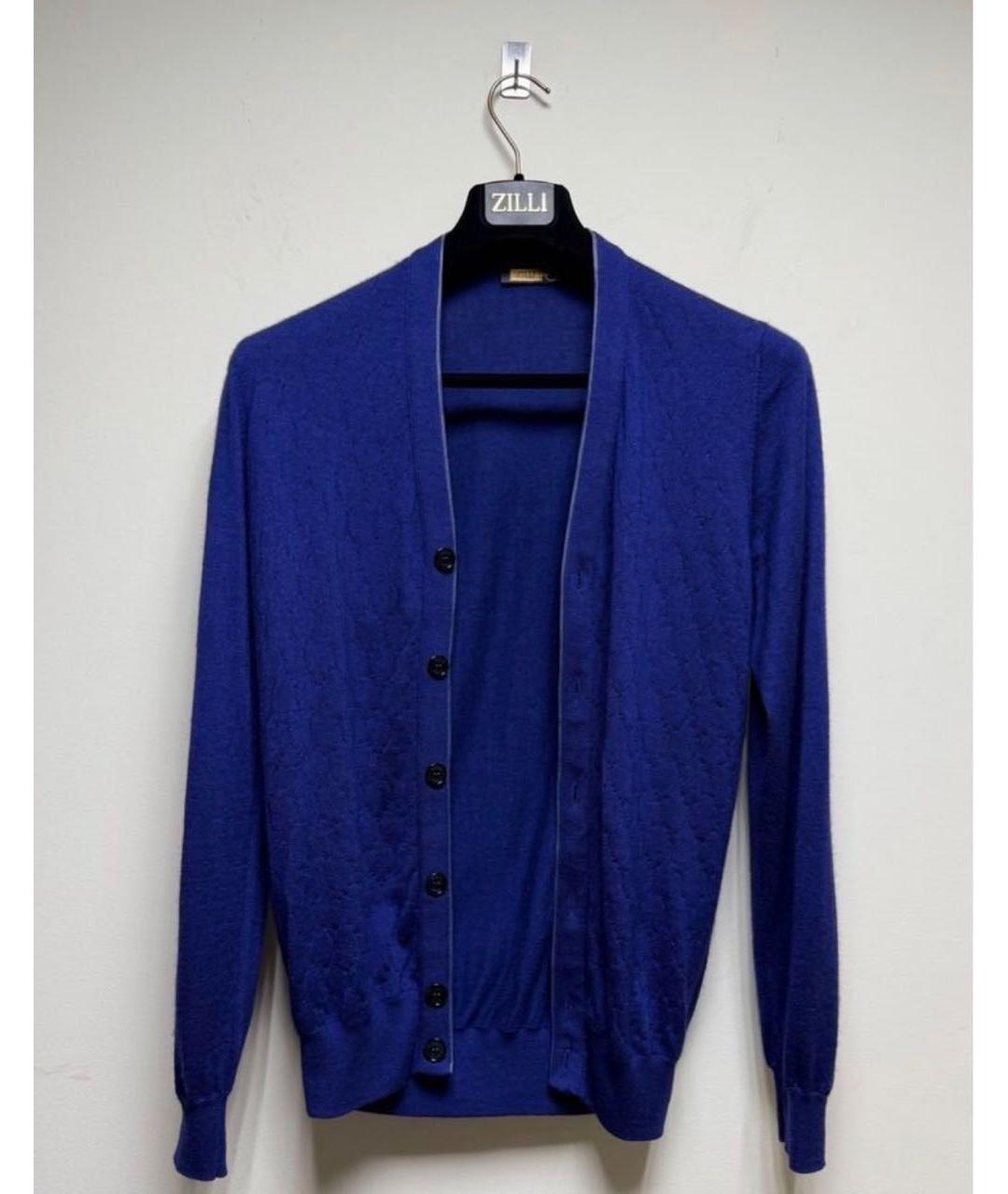 ZILLI Синий кашемировый кардиган, фото 5