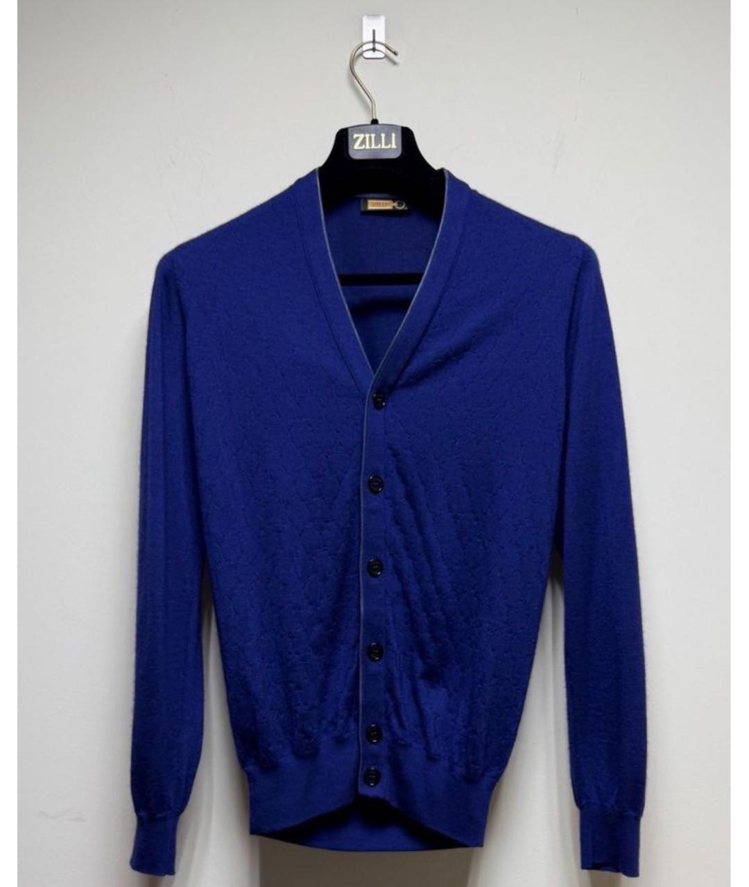 ZILLI Синий кашемировый кардиган, фото 9
