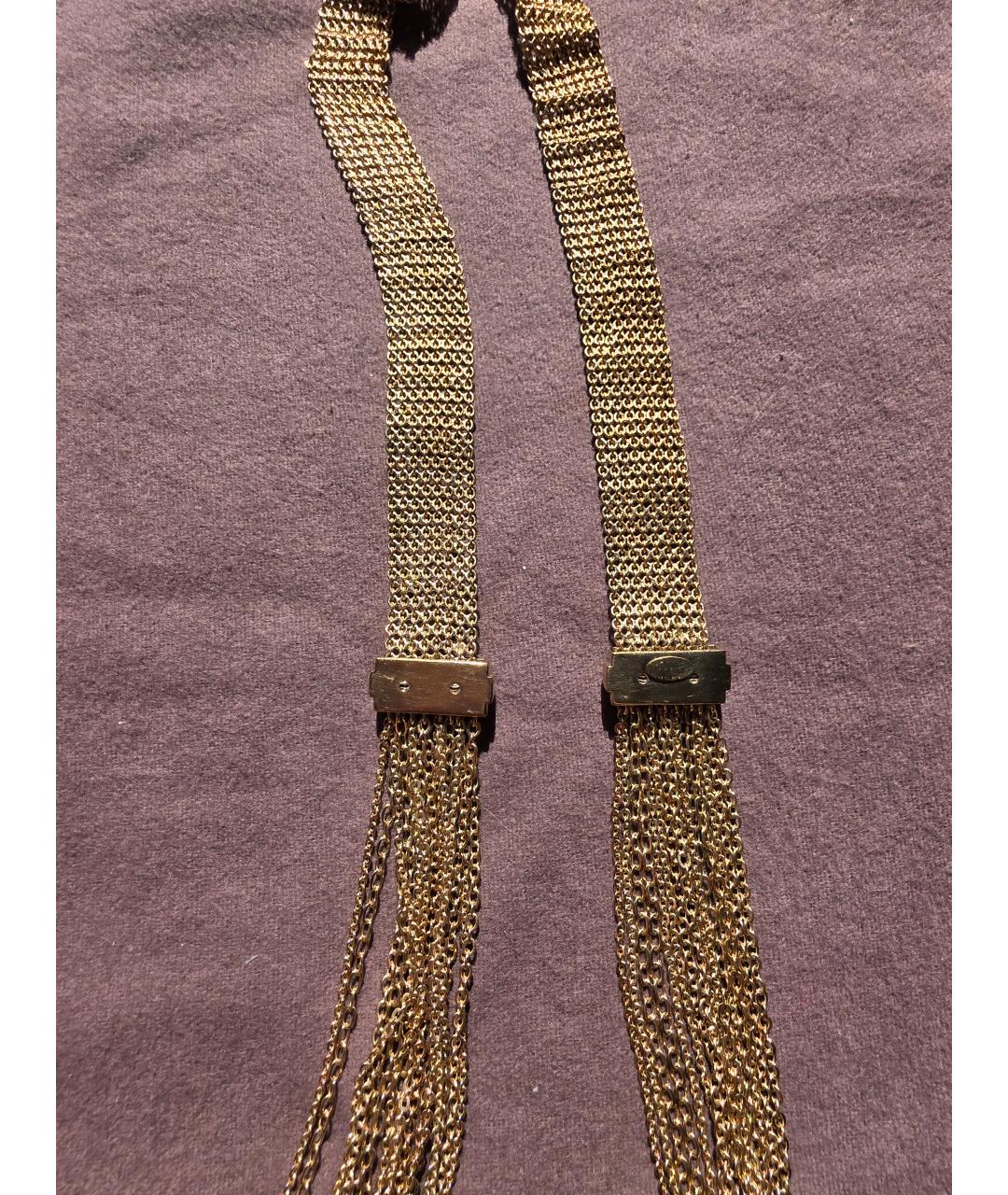 LANVIN Золотое металлическое колье, фото 3