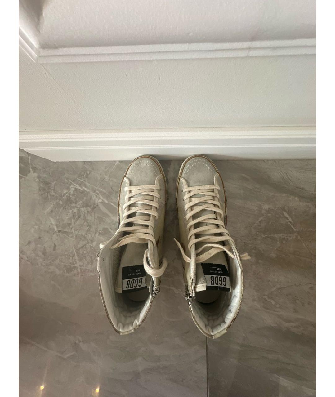 GOLDEN GOOSE DELUXE BRAND Серые кожаные кеды, фото 3