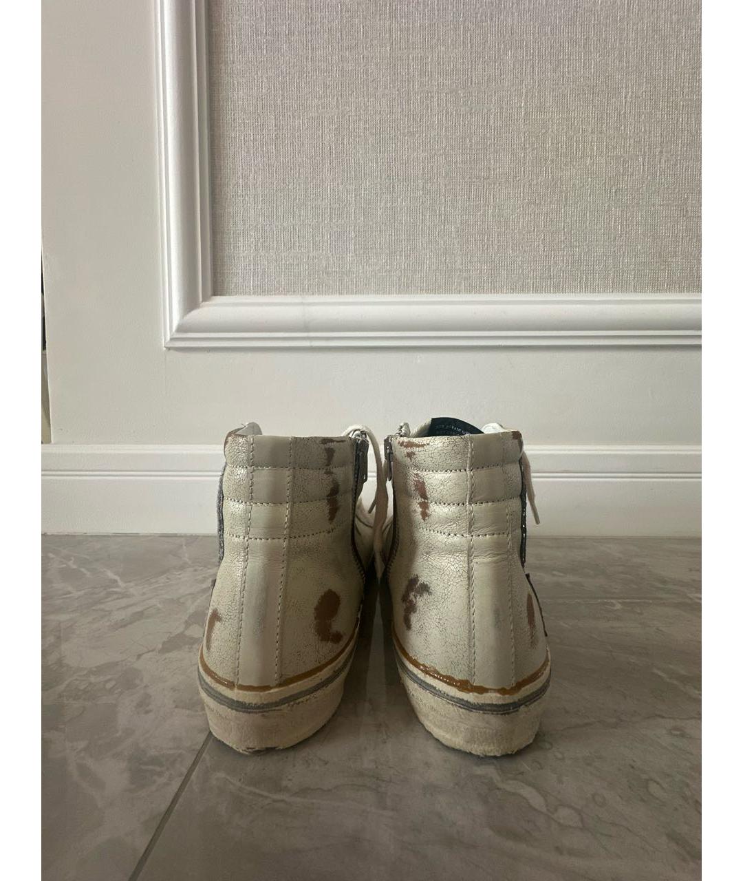 GOLDEN GOOSE DELUXE BRAND Серые кожаные кеды, фото 4