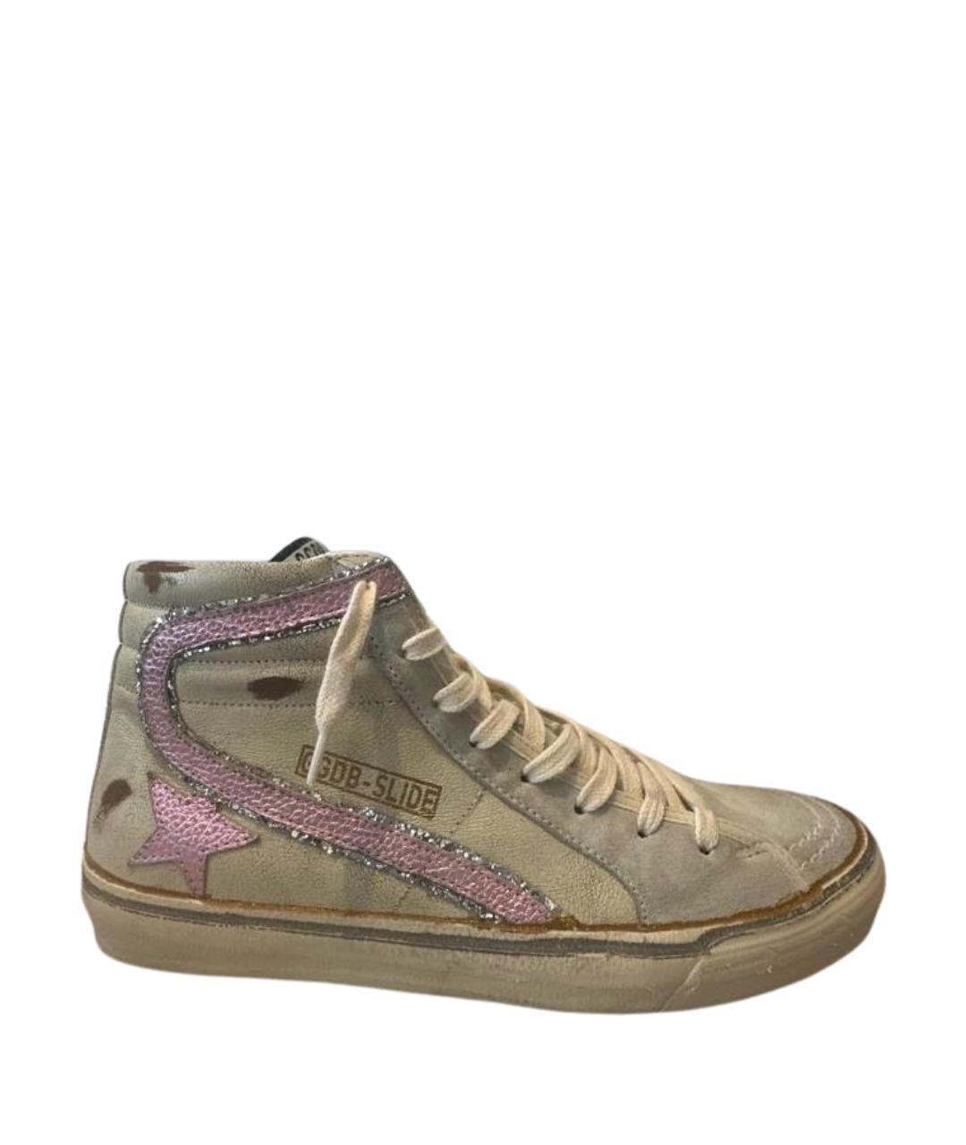 GOLDEN GOOSE DELUXE BRAND Серые кожаные кеды, фото 1